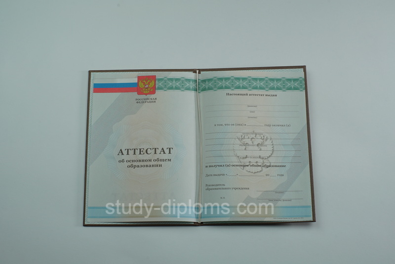 Аттестат образца 2011-2013 годов на оригинальном бланке Аттестат образца 2011-2013 годов на оригинальном бланке
